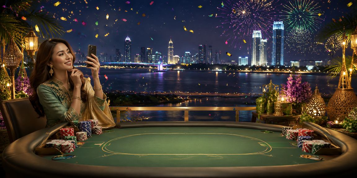 Permainan baccarat bertema Hari Raya di kasino Johor